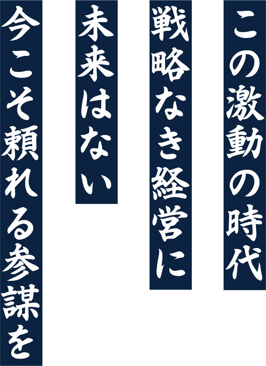 この激動の時代戦略なき経営に未来はない今こそ頼れる参謀を